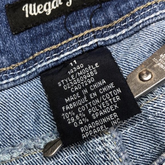 LIKE NEW VINTAGE ILLEGAL DENIM CAPRIS 11/31x16 ⭐ - Picture 4 of 7